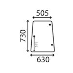 Cristal lateral plano